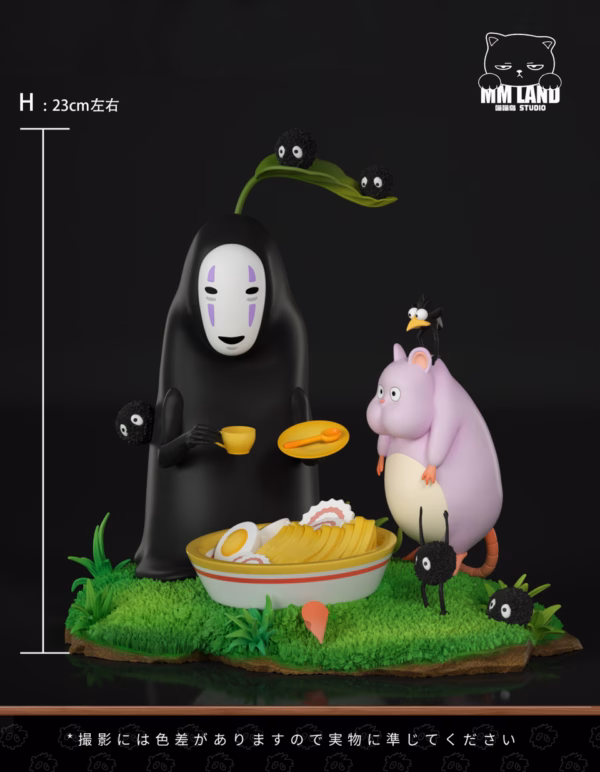 Spirited Away MMLAND Studio No Face Man x Bohs Picnic Resin Statue 3
