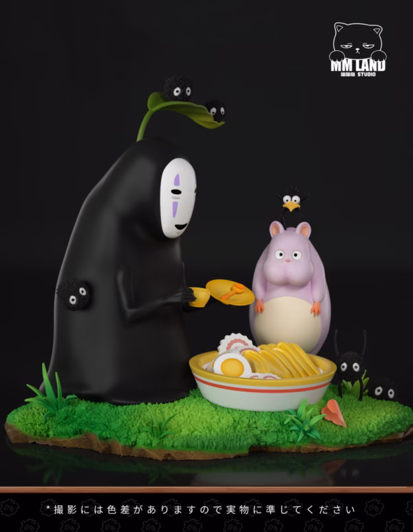 Spirited Away MMLAND Studio No Face Man x Bohs Picnic Resin Statue 4