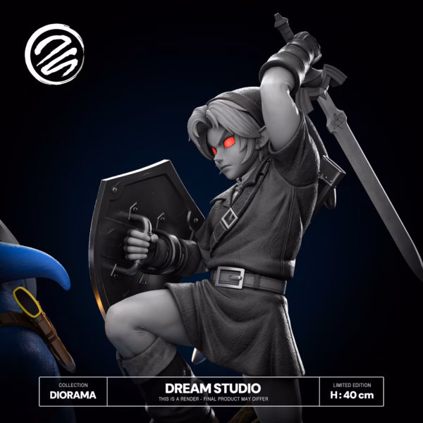 The Legend of Zelda Dream Studio Collectibles LINK OoT vs DARK LINK Diorama Resin Statue 7