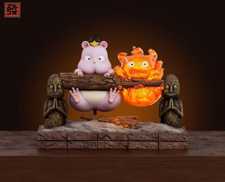 Howls Moving Castle Fa Studio Bow x Calcifer Resin Statue
