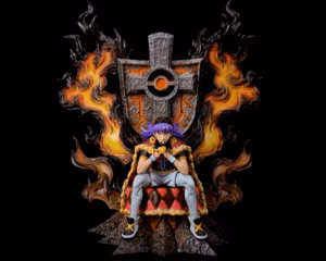 Pokemon LV 100 Studio Eight Master Throne Leon  Resin Statue