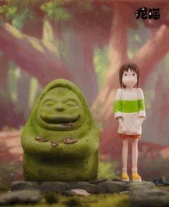 Spirited Away Long Miao Studio Chihiro and the Stone Resin Statue