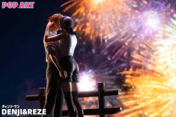 Chainsaw Man POP ART Studio Denji x Reze Sweet Kiss Resin Statue 3
