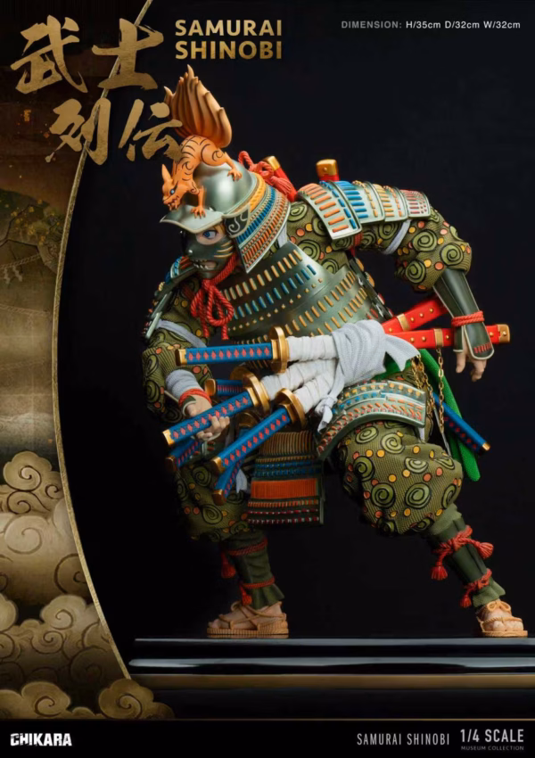 Chikara Studio Nine tail Samurai Resin Statue 3