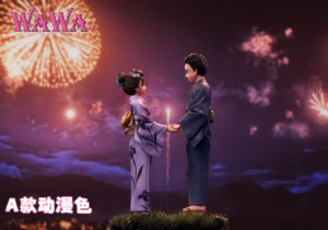 Kimetsu No Yaiba Wawa Studio Komaji x Koyuki Resin Statue