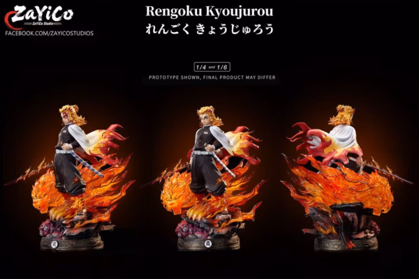 Kimetsu No Yaiba Zayico Studio Rengoku Kyoujurou Resin Statue 2