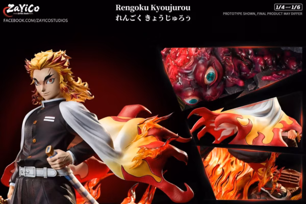 Kimetsu No Yaiba Zayico Studio Rengoku Kyoujurou Resin Statue 4