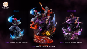 Kimetsu no Yaiba Food Chain Studio Kokushibo x Akaza x Douma Resin Statue