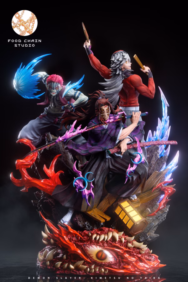 Kimetsu no Yaiba Food Chain Studio Kokushibo x Akaza x Douma Resin Statue 3