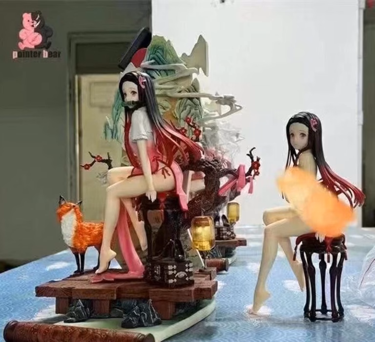 Kimetsu no Yaiba Pointer Bear Studio Kamado Nezuko Resin Statue US WAREHOUSE