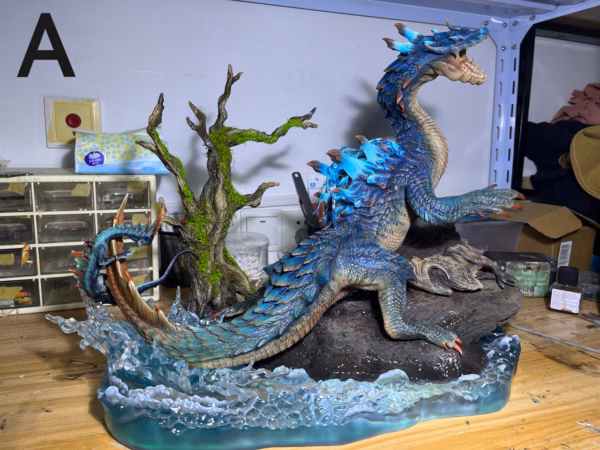Monster Hunter Dragon Frontier Studio Lagiacrus﻿ Resin Statue 4