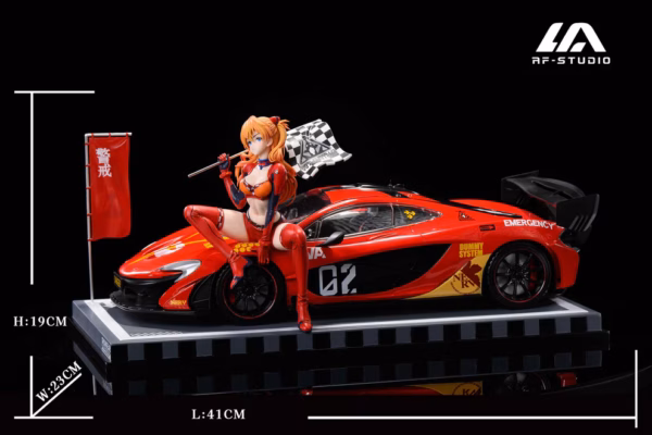 Neon Genesis Evangelion AF Studio Soryu Asuka Langley McLaren Sports Car Resin Statue 3