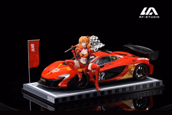 Neon Genesis Evangelion AF Studio Soryu Asuka Langley McLaren Sports Car Resin Statue 4