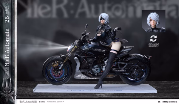 Nier Automata Aetheria Studio X SX Studio Motorcycle NieR 2B Resin Statue 1