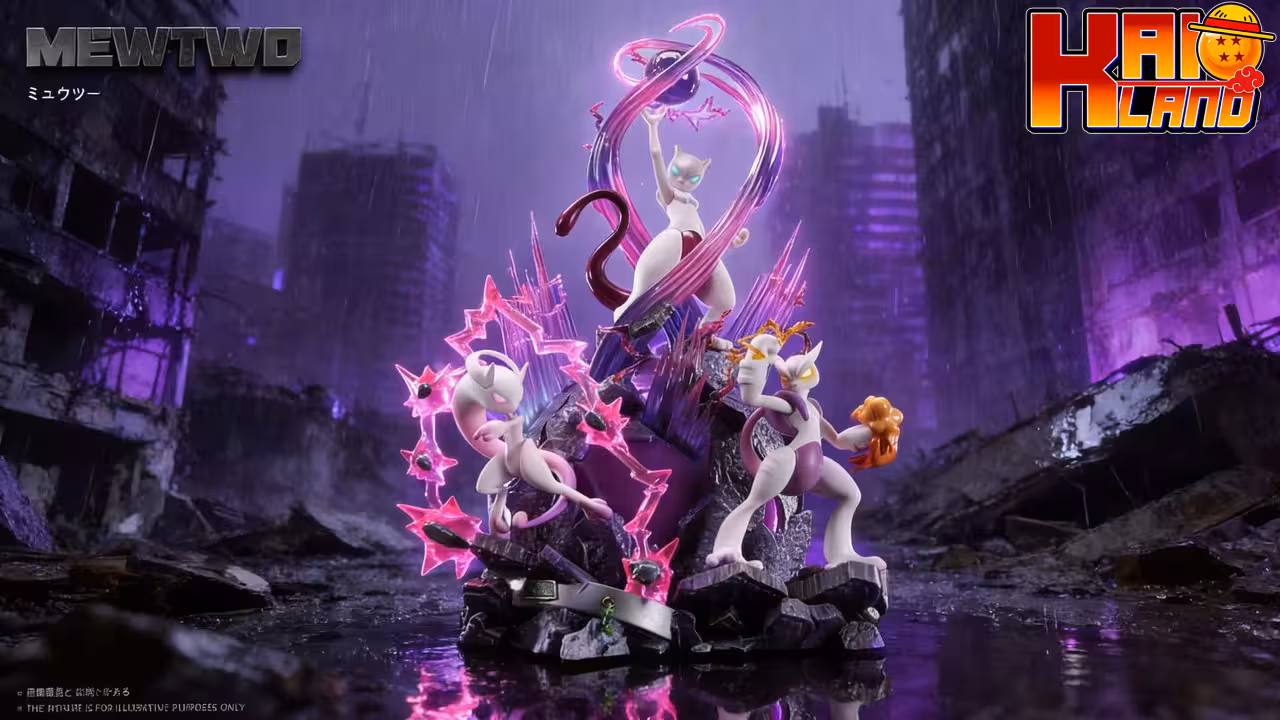 Pokemon JP Studio Mewtwo Group Resin Statue
