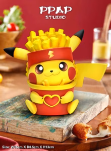 Pokemon PPAP Studio Pikachu French fries Resin Statue