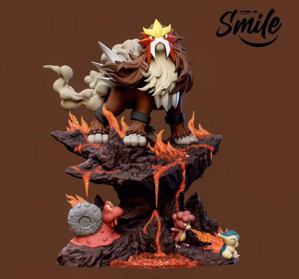 Pokemon Smile Studio Entei Resin Statue 3