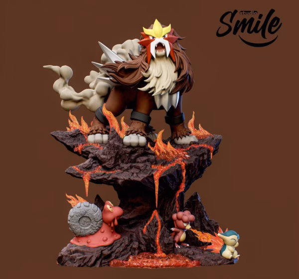Pokemon Smile Studio Entei Resin Statue 4