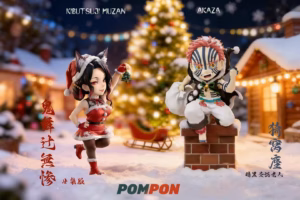 Kimetsu no Yaiba PomPon Studio Muzan Kibutsuji X Akaza Christmas Resin Statue