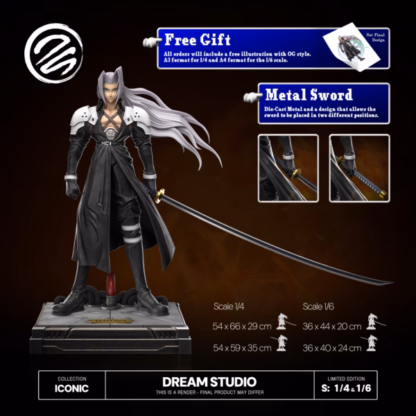 Final Fantasy VII Dream Studio OG Sephiroth Resin Statue 2 615895145 885555667528497 4506732275217821922 n