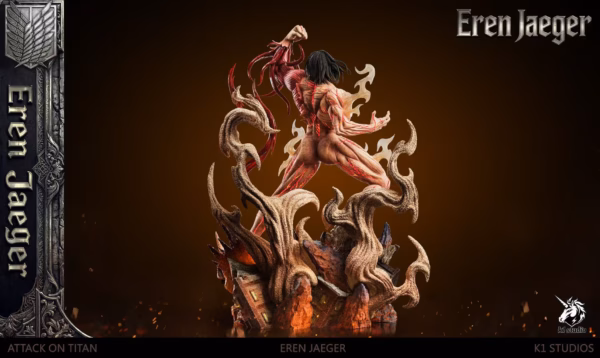 Attack on Titan K1 Studio Roaring Eren Jaeger Resin Statue 3