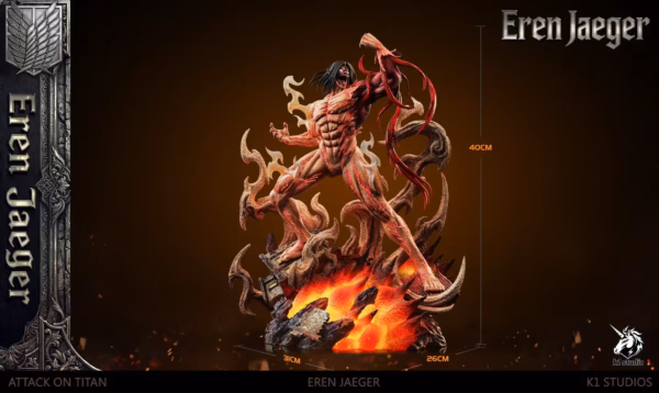 Attack on Titan K1 Studio Roaring Eren Jaeger Resin Statue 4