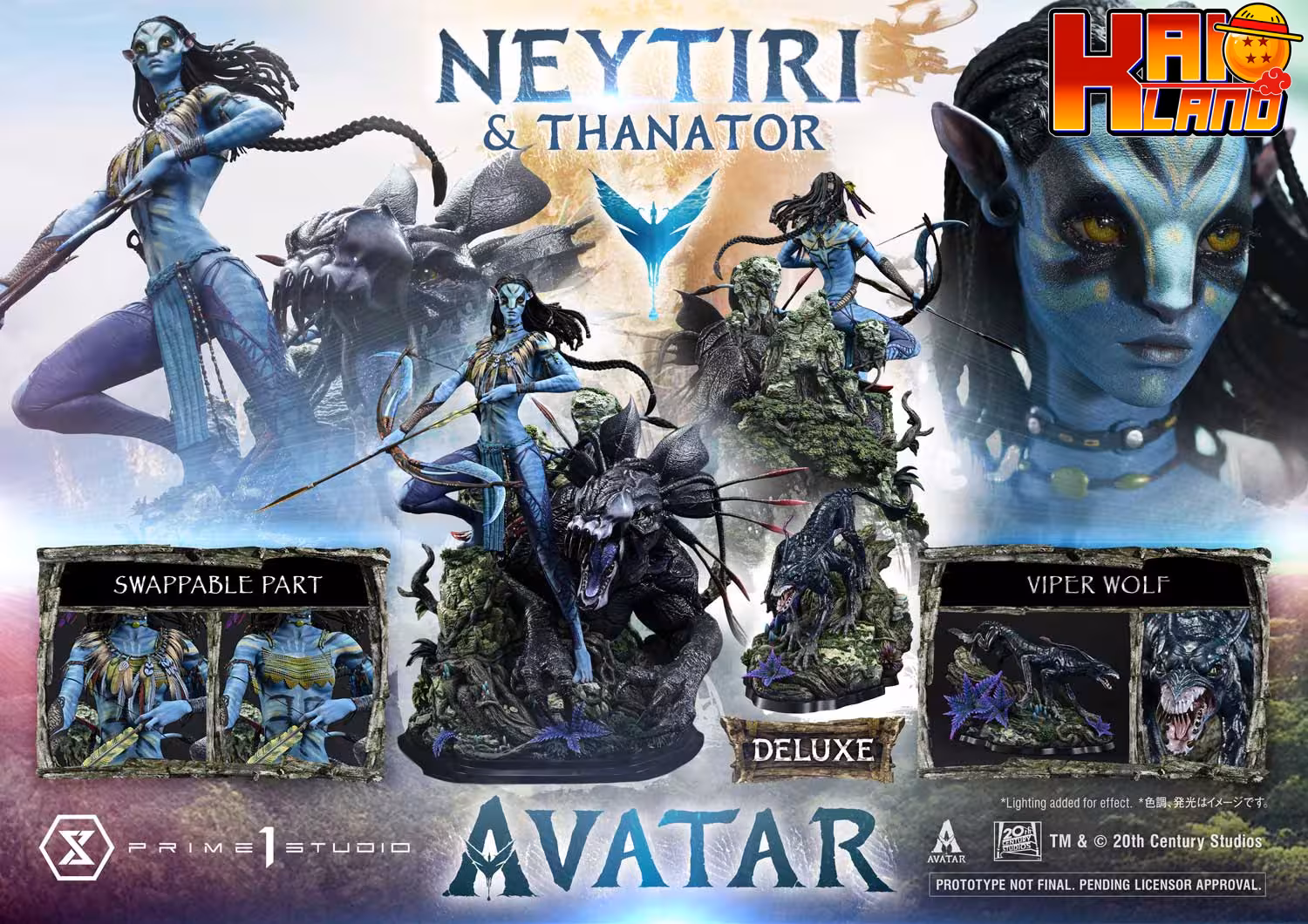 Avatar Prime 1 Studio Neytiri x Thanator Licensed Resin Statue
