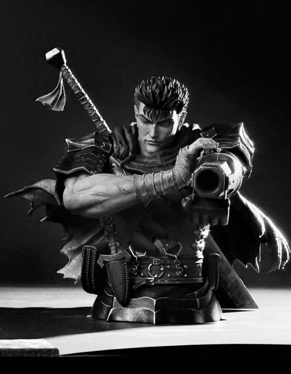 Berserk BIHS Studio Guts The Black Swordsmans Berserk Moment Bust Resin Statue 1