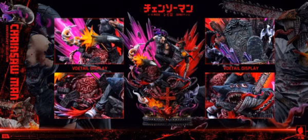 Chainsaw Man Big Feeler Studio Denji vs Reze Resin Statue 2