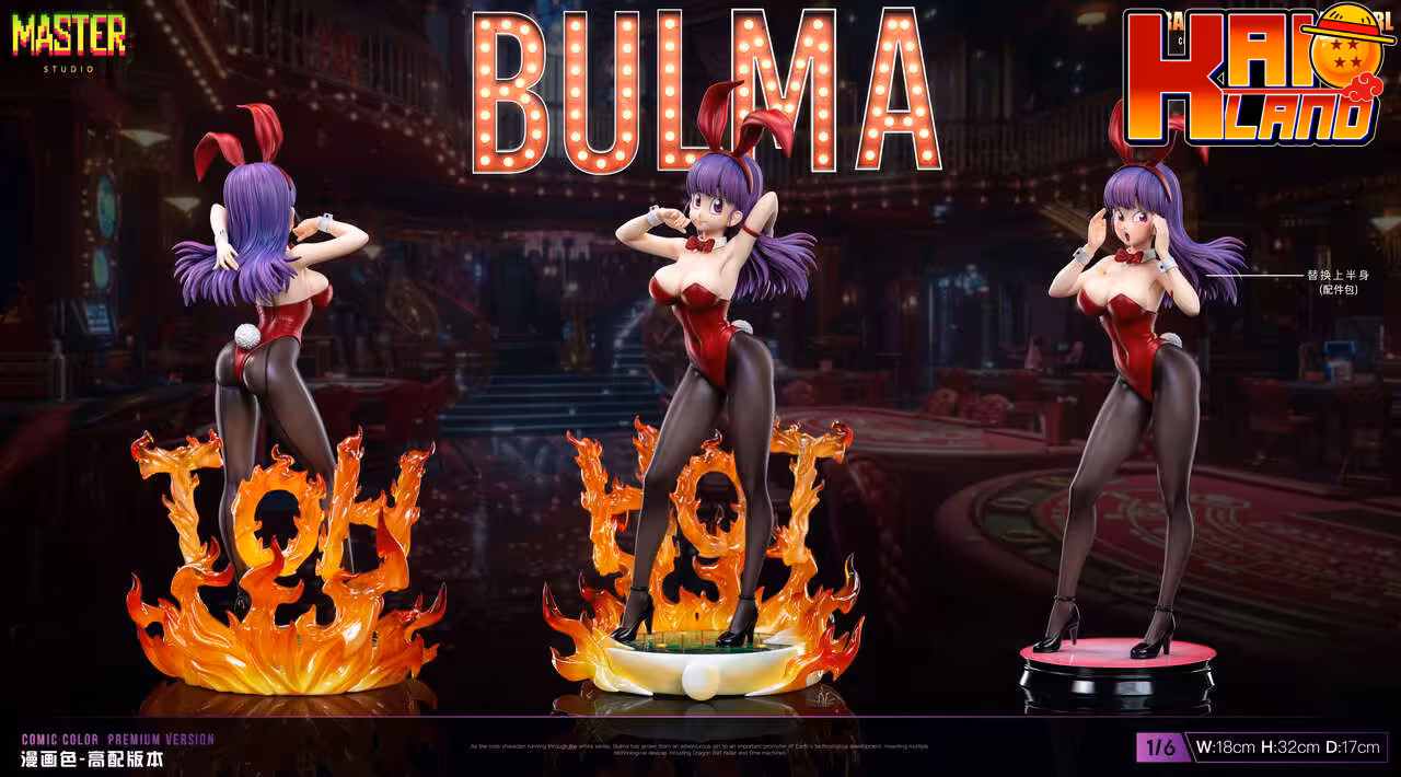 Dragon Ball Master Studio Bunny Girl Bulma Resin Statue