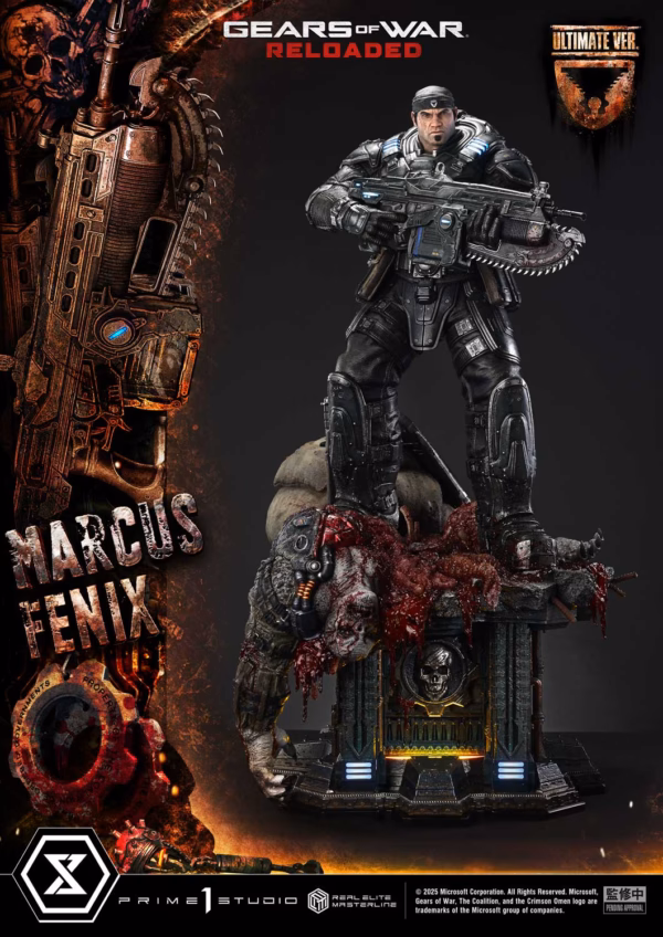 Gears of War Reloaded Prime 1 Studio Marcus Fenix Licensed Resin Statue 4