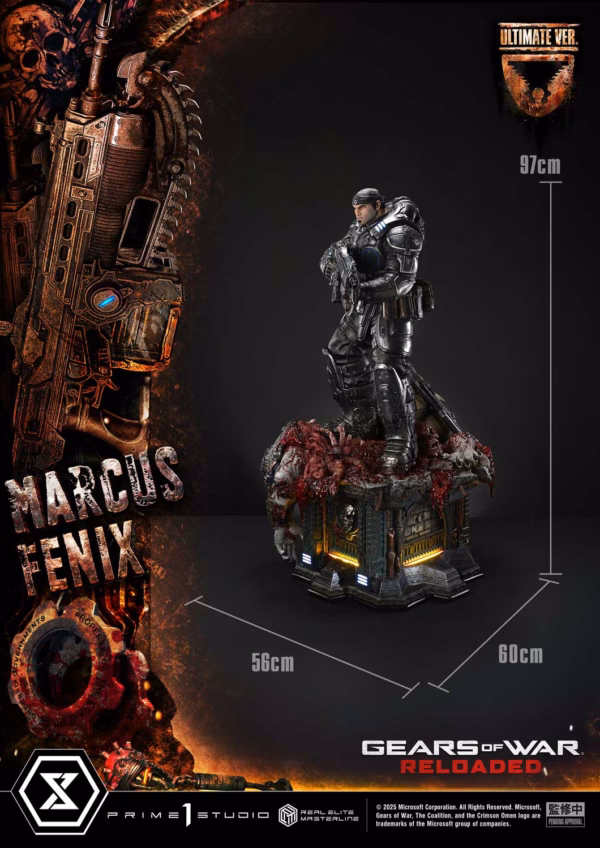 Gears of War Reloaded Prime 1 Studio Marcus Fenix Licensed Resin Statue 5