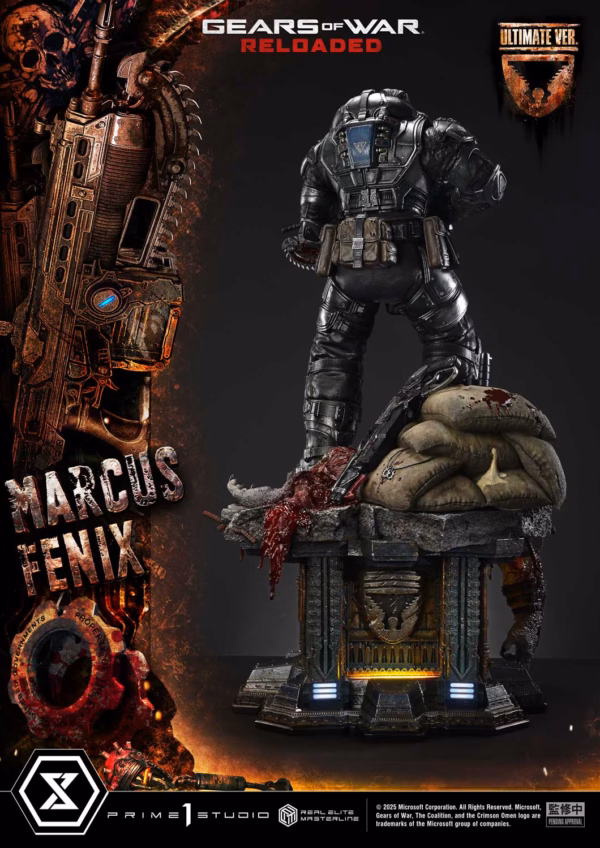 Gears of War Reloaded Prime 1 Studio Marcus Fenix Licensed Resin Statue 6