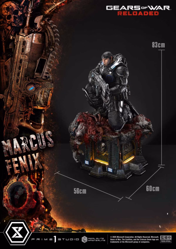 Gears of War Reloaded Prime 1 Studio Marcus Fenix Licensed Resin Statue 8