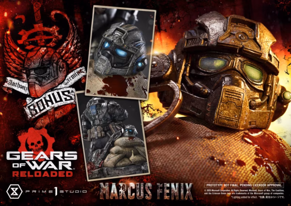 Gears of War Reloaded Prime 1 Studio Marcus Fenix Licensed Resin Statue 9