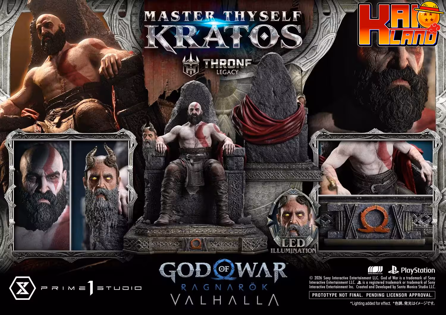 God of War Ragnarok Prime 1 Studio Thyself Kratos Licensed Resin Statue