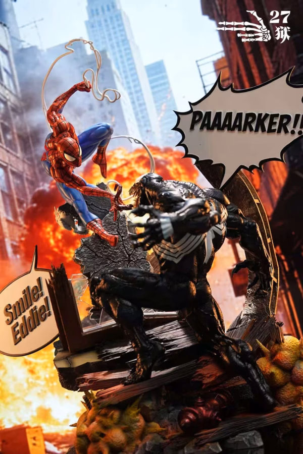 Marvel 27abyss Studio Spider Man Vs Venom Resin Statue 2