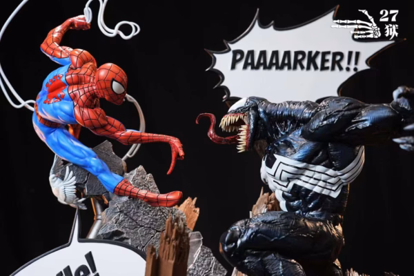 Marvel 27abyss Studio Spider Man Vs Venom Resin Statue 3