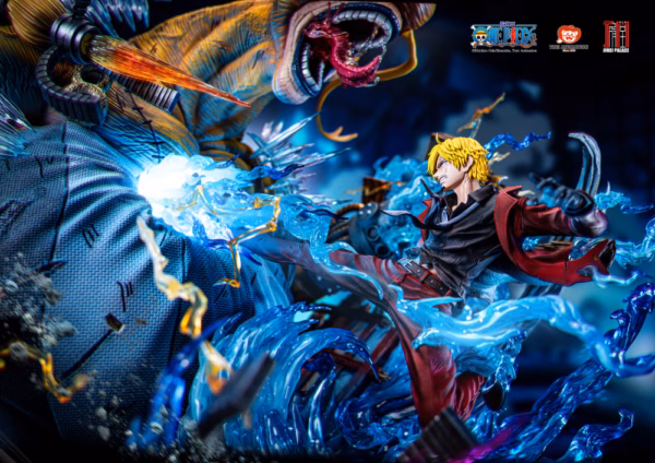One Piece Jimei Palace Sanji Vs Queen Licensed Resin Statue 3