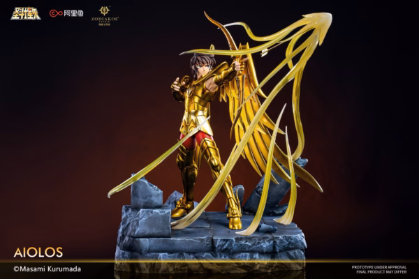 Saint Seiya Zodiakos Studio Gold Saint Aiolos Licensed Resin Statue 3