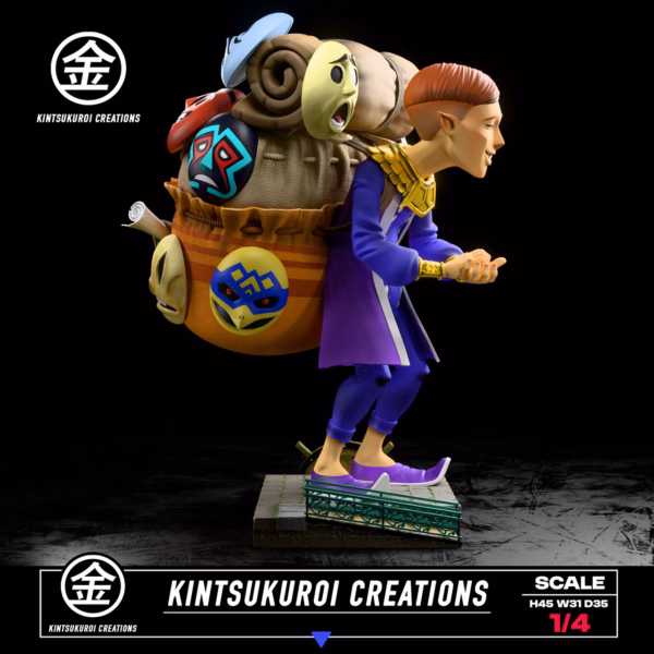 The Legend of Zelda Kintsukuroi Creations Happy x Angry Mask Salesman Resin Statue 3
