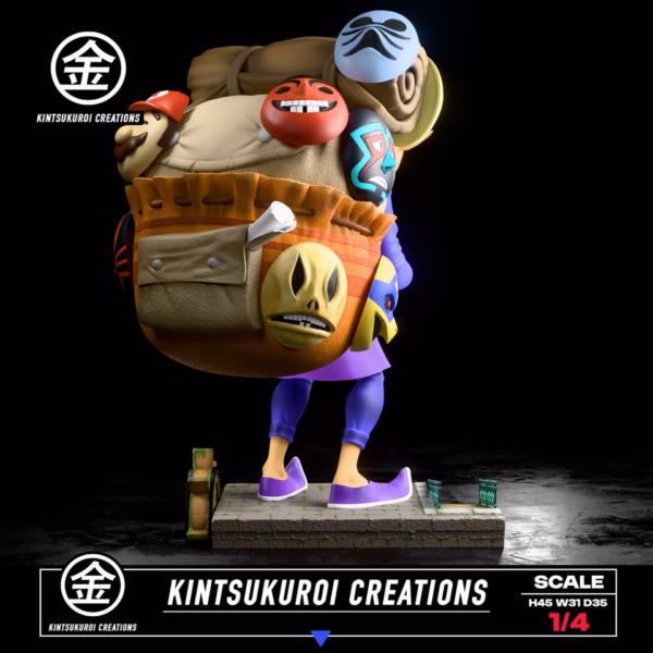 The Legend of Zelda Kintsukuroi Creations Happy x Angry Mask Salesman Resin Statue 4