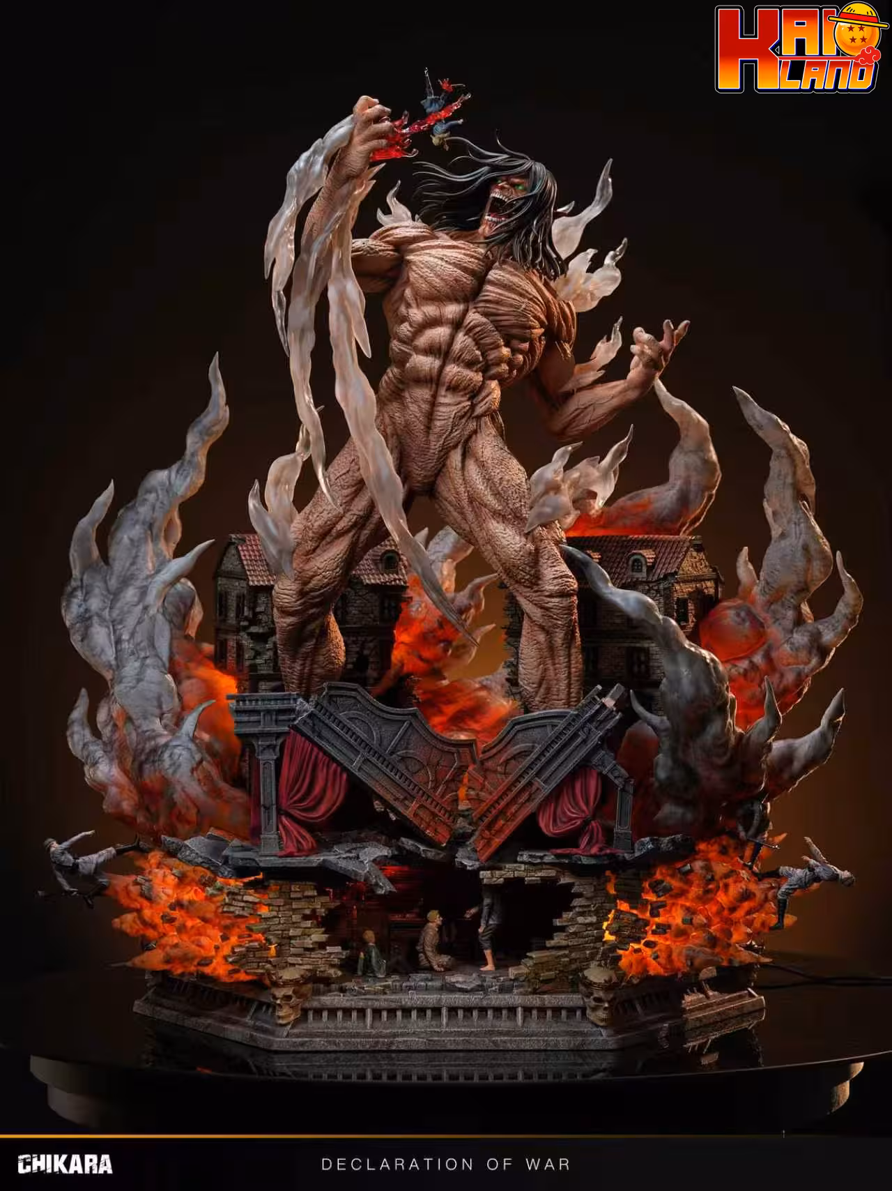 Attack On Titan Chikara Studio Declare war Eren Resin Statue