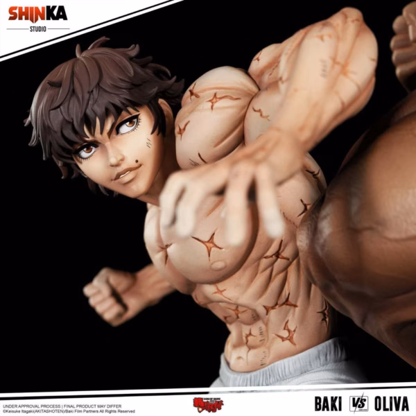 Baki the Grappler Shinka Studio Baki vs Oliva Licensed Resin Statue 4