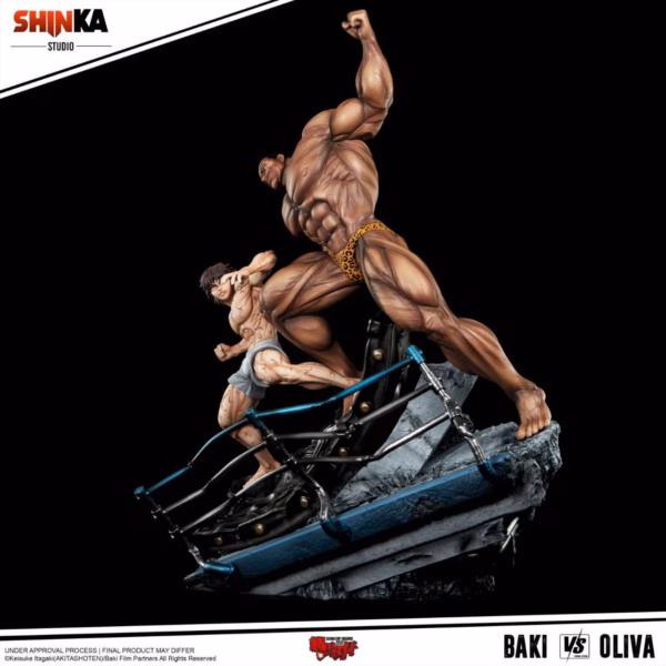 Baki the Grappler Shinka Studio Baki vs Oliva Licensed Resin Statue 6
