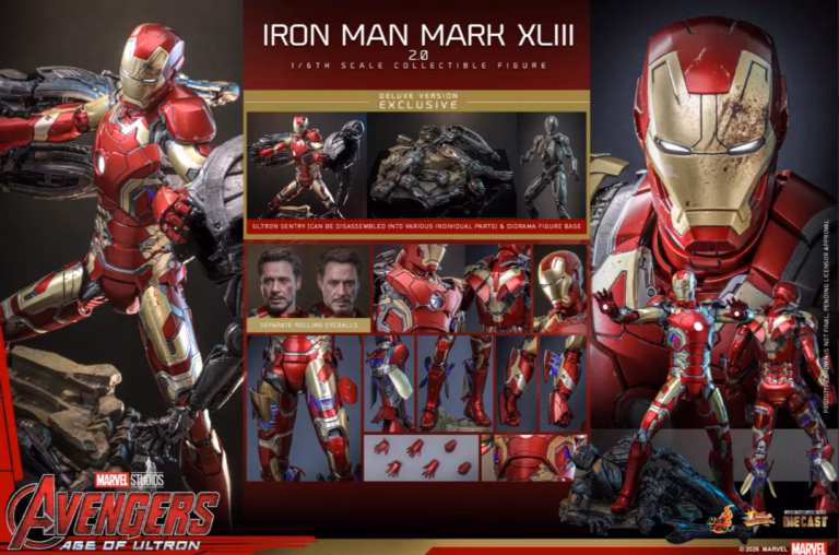 Marvel Avengers Hot Toys Age of Ultron Iron Man Mark XLIII V2 Deluxe
