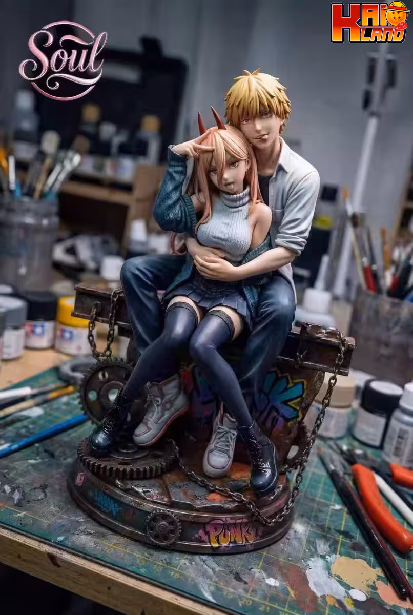 Chainsaw Man Soul Studio Denji x Power Resin Statue