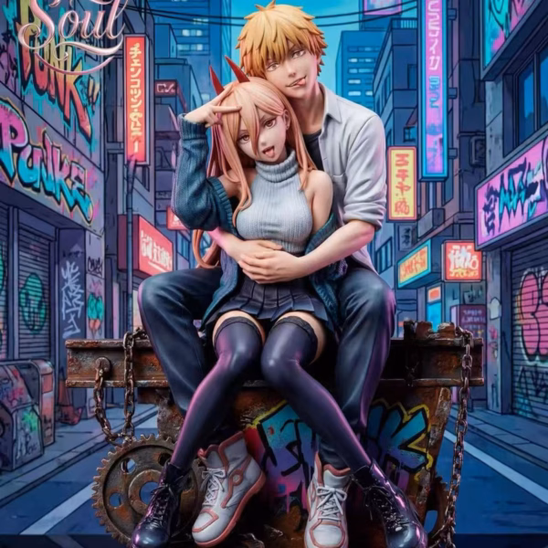 Chainsaw Man Soul Studio Denji x Power Resin Statue 1