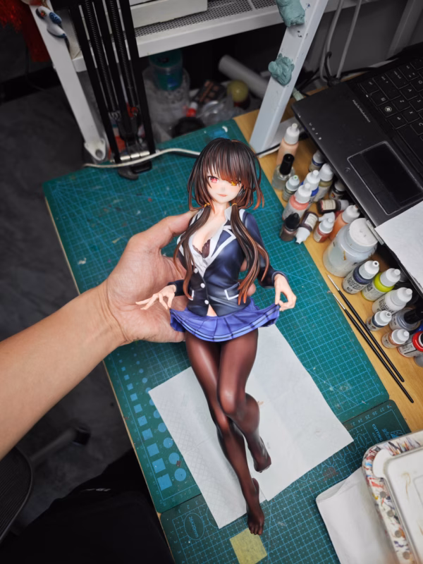 Date a Live HuiMan Studio School Uniform Tokisaki Kurumi Resin Statue 2