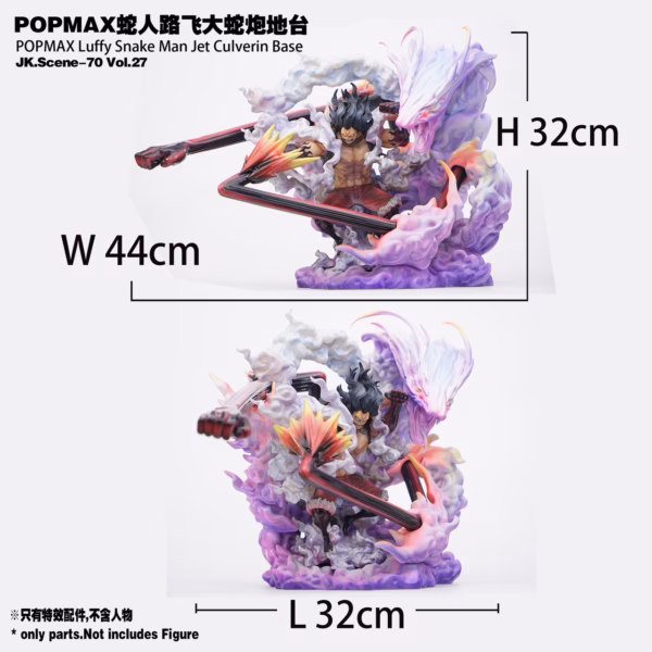 One Piece JacksDo Studio PopMax Luffy Snake Man Jet Culverin Base Resin Statue 6